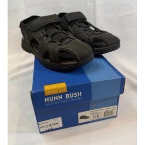 Nunn Bush Men's 10 WIDE W Huck Sport Close Toe Sandals Black Fisherman Shoes NEW